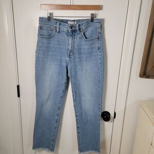 Madewell The Perfect Vintage Crop Jeans Size 28 High-Rise Distressed Casual Chic